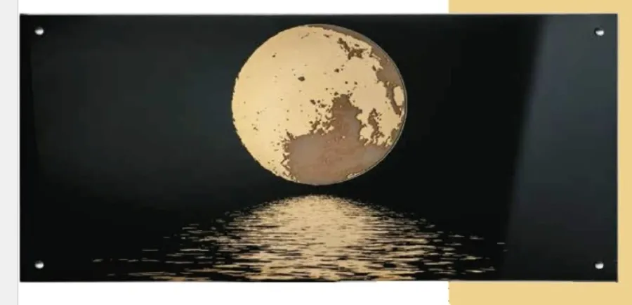 picture 1 Exclusive painting on glass depicting the Moon 80x40 cm