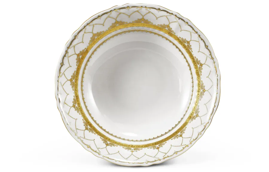 obrazek 1 Piękny stylowy głęboki talerz z porcelany z kolekcji Wedding sonata – Leander