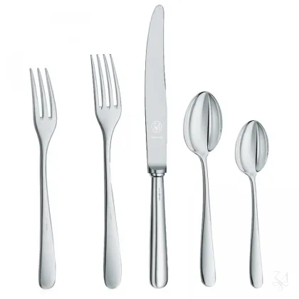 Zdjęcie Stylowy 5-elementowy komplet sztućców w pudełku - Zaramella Argenti