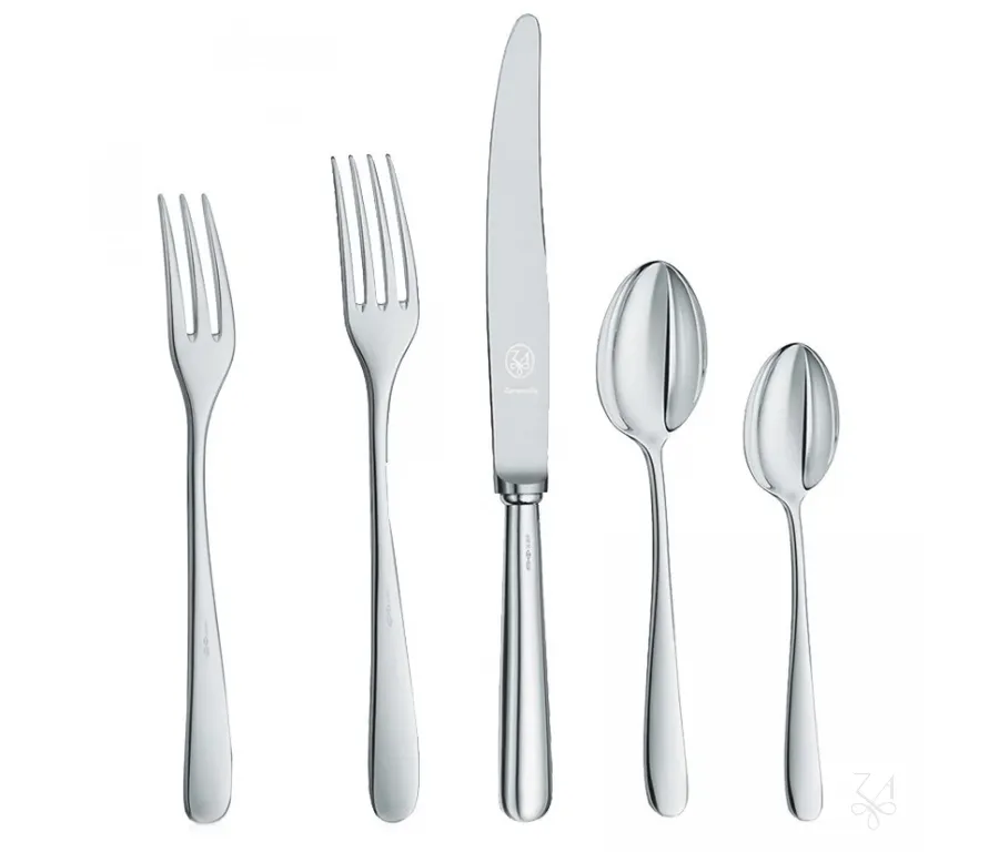 obrazek 1 Stylowy 5-elementowy komplet sztućców w pudełku - Zaramella Argenti