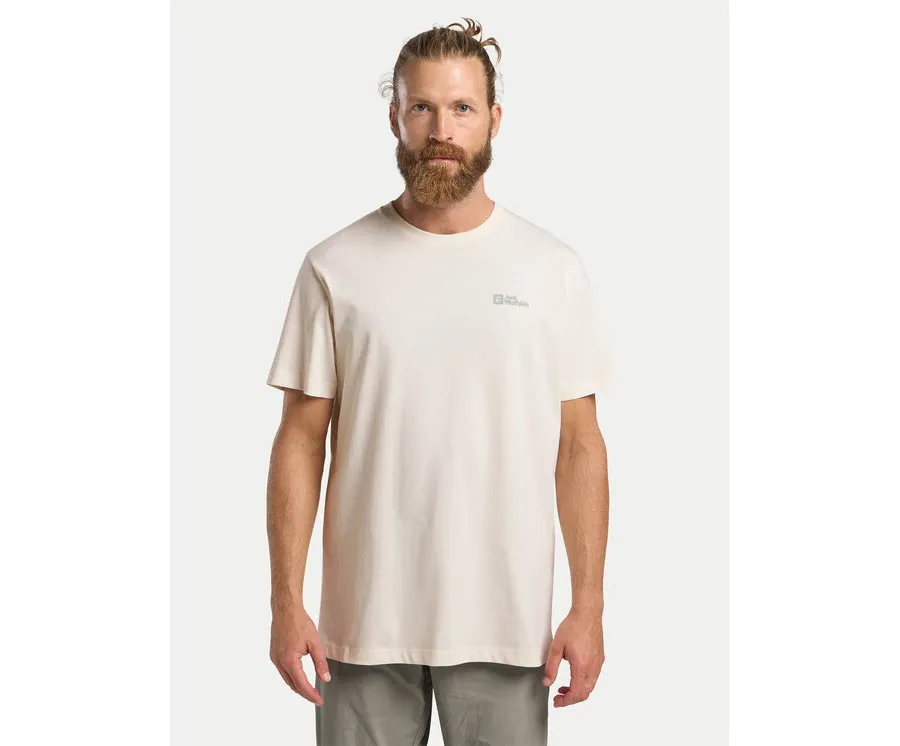 obrazek 1 Jack Wolfskin T-Shirt Essential 1808382 Écru Regular Fit