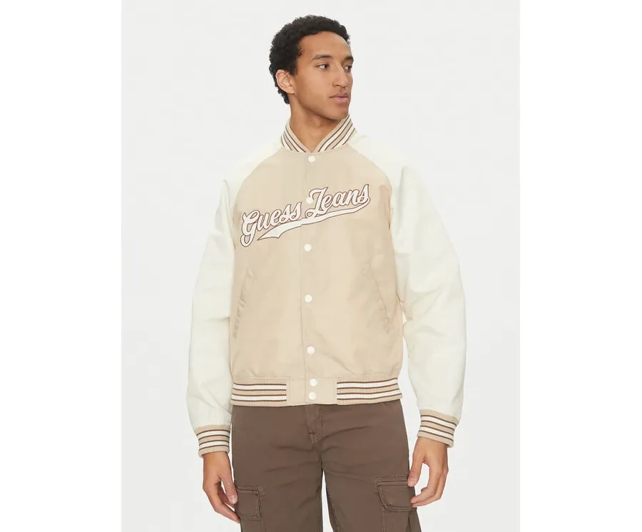 obrazek 1 Guess Jeans Kurtka bomber M5GL32 WHAA2 Écru Regular Fit