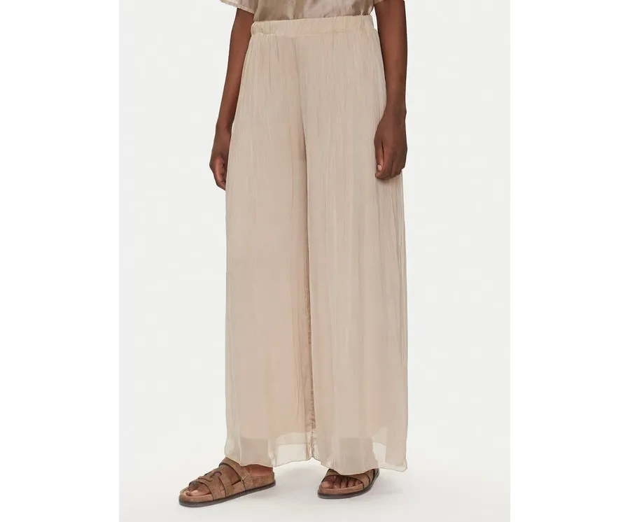 obrazek 1 Bomboogie Spodnie palazzo PW8992TSET5 Beżowy Relaxed Fit