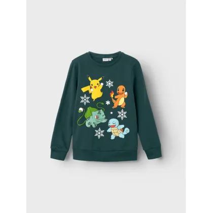 Zdjęcie NAME IT Bluza POKEMON 13222364 Zielony Regular Fit