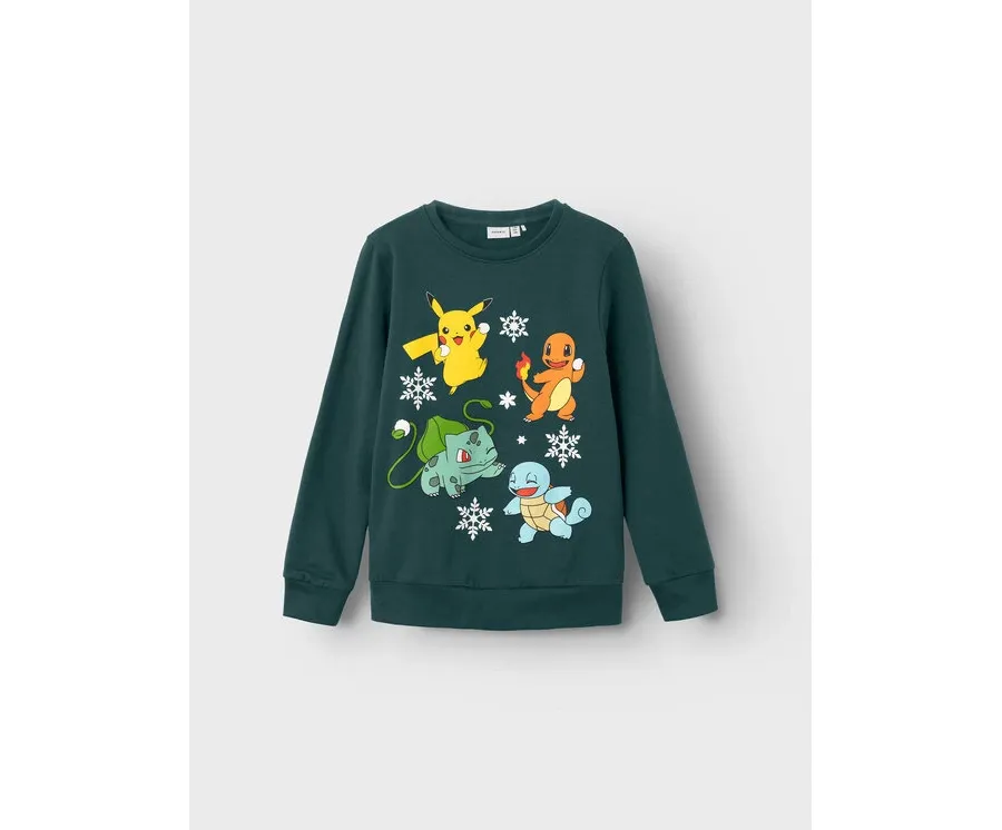 obrazek 1 NAME IT Bluza POKEMON 13222364 Zielony Regular Fit