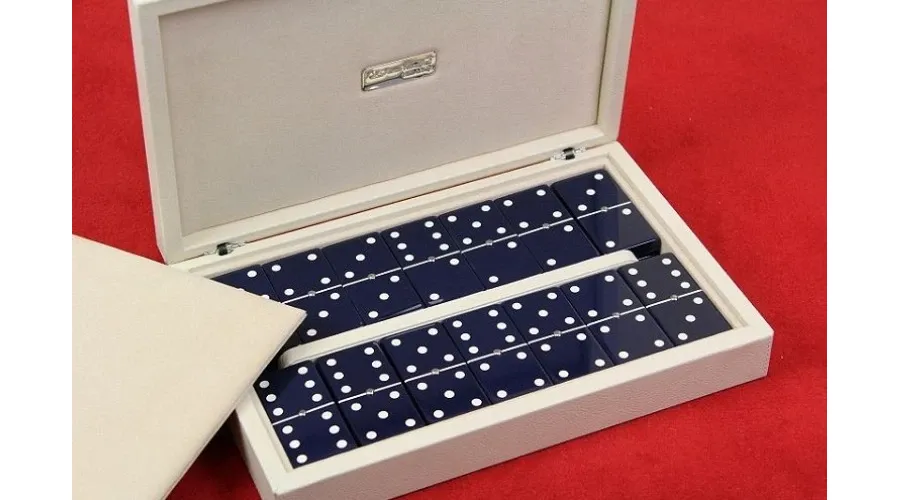 obrazek 1 Ręcznie wykonany pojemnik na płytki domino z akrylowymi kamieniami - 31,5x21,5x6 cm