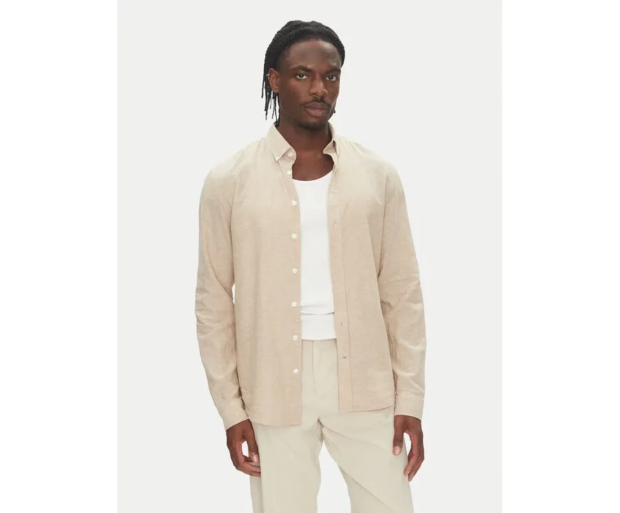 obrazek 1 Lindbergh Koszula 30-203344B Beżowy Relaxed Fit