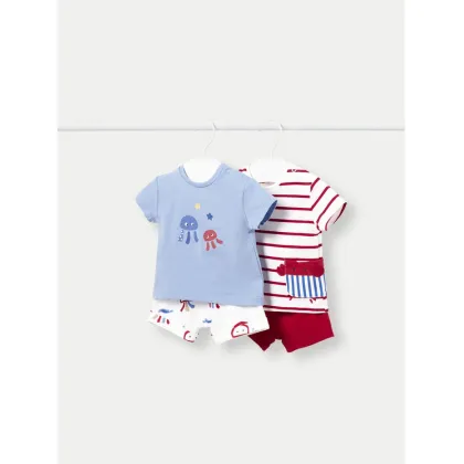Zdjęcie Mayoral Komplet 2 t-shirtów i spodenek 1628 Kolorowy Regular Fit