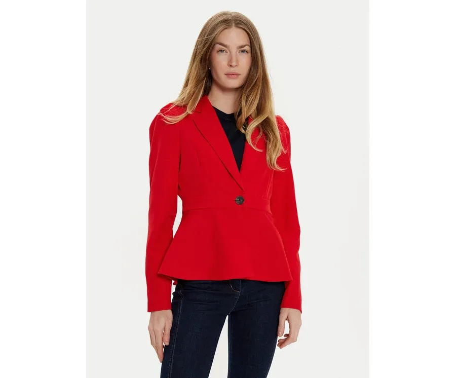 obrazek 1 Vero Moda Marynarka Tahina 10318703 Czerwony Slim Fit