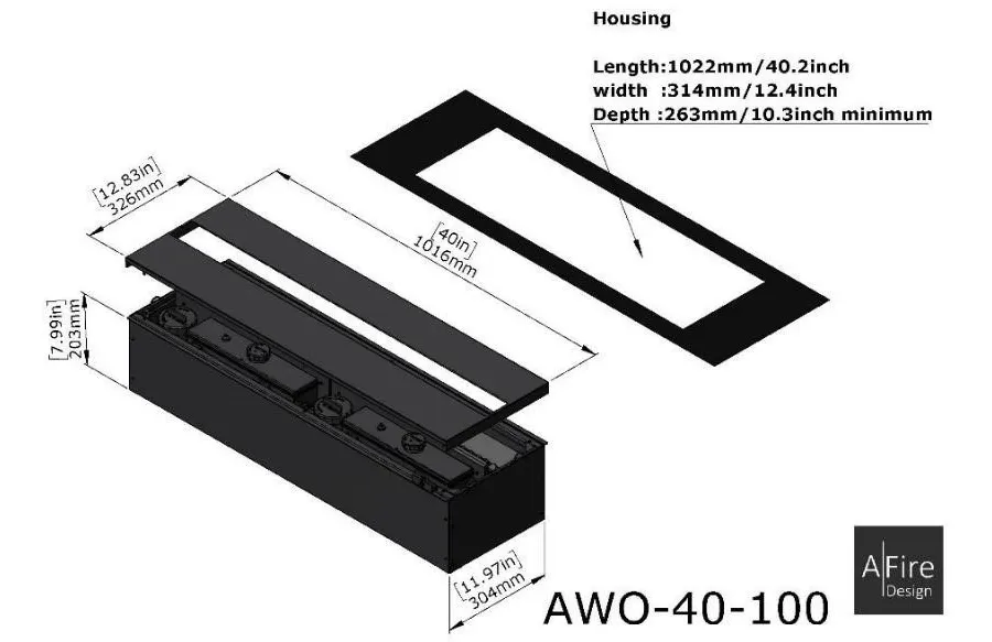 obrazek 4 Kominek elektryczny na parę 100 cm - A fireplace