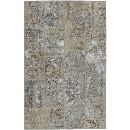 Zdjęcie Subtelny niebieski dywan perski - PATCHWORK MOSAIC 1009