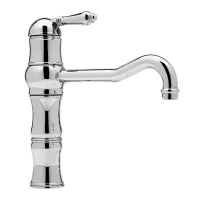 Picture Single-lever sink faucet with swivel spout and insert - Officina Nicolazzi