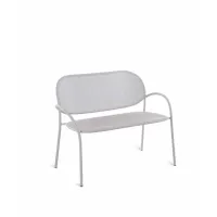 Picture Stylish Les Arcs aluminum bench in dove gray for the garden