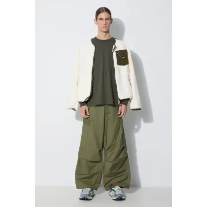 Zdjęcie Stan Ray bluza PATCHWORK FLEECE CARDIGAIN męska kolor beżowy wzorzysta AW2319827