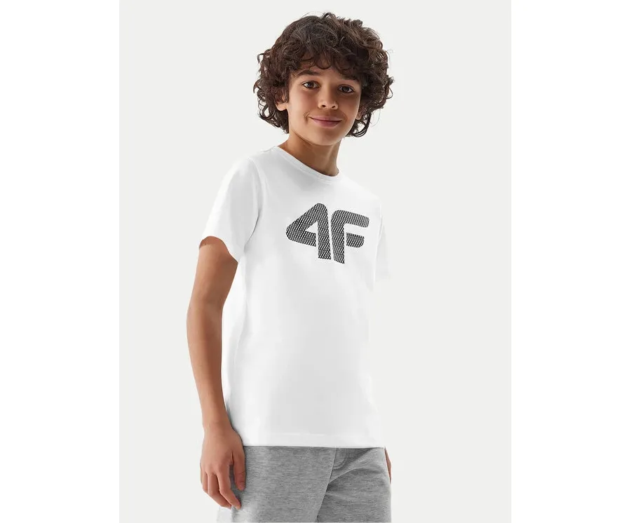obrazek 1 4F T-Shirt 4FJWSS24TTSHM1115 Biały Regular Fit