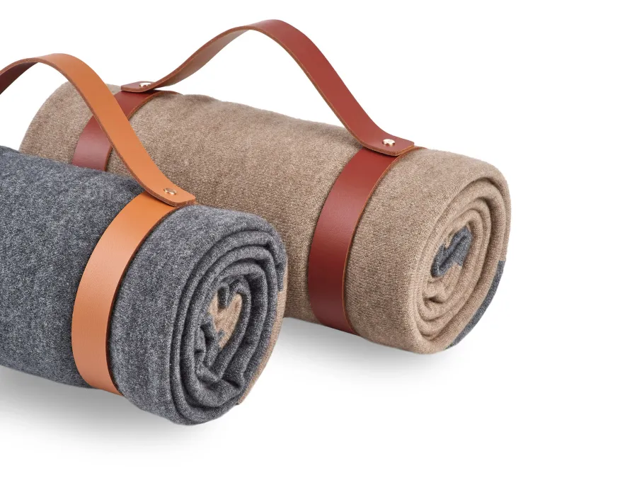 obrazek 4 Stylowy bordowy skórzany pas do koca