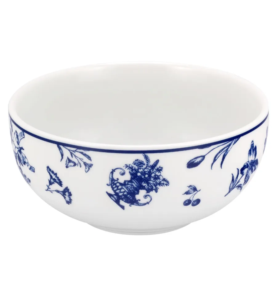 obrazek 1 Stylowa porcelanowa miska na płatki Chintz Azul z unikatowym motywem roślinnym - Vista Alegre