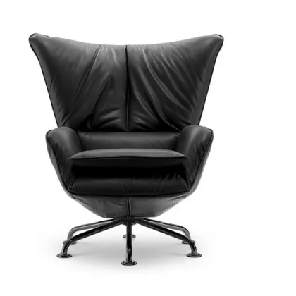 Zdjęcie Wygodny fotel skórzany do gabinetu - włoski produkt