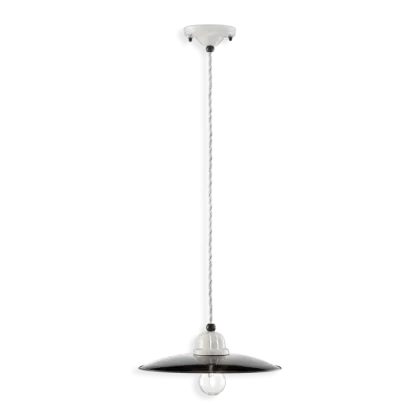 Zdjęcie Sufitowa włoska czarna lampa w stylu retro