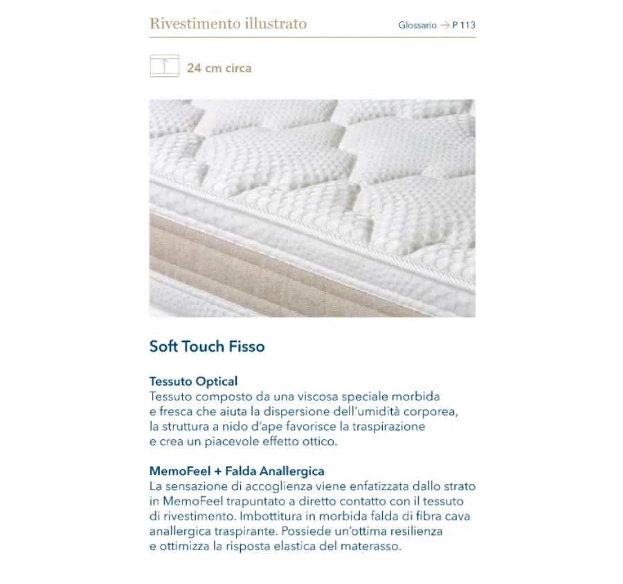 obrazek 3 Materac Virtus Soft Touch Fisso - Bedding Italia