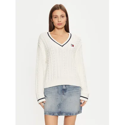 Zdjęcie Tommy Jeans Sweter DW0DW19885 Écru Regular Fit