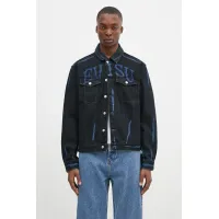 Zdjęcie Evisu kurtka jeansowa Daicock Print męska kolor czarny przejściowa 2EAHTM4DJ1005