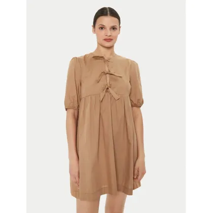 Zdjęcie ViCOLO Sukienka codzienna TB1519 Brązowy Regular Fit