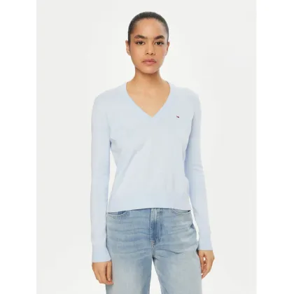 Zdjęcie Tommy Jeans Sweter Essential DW0DW19888 Błękitny Regular Fit
