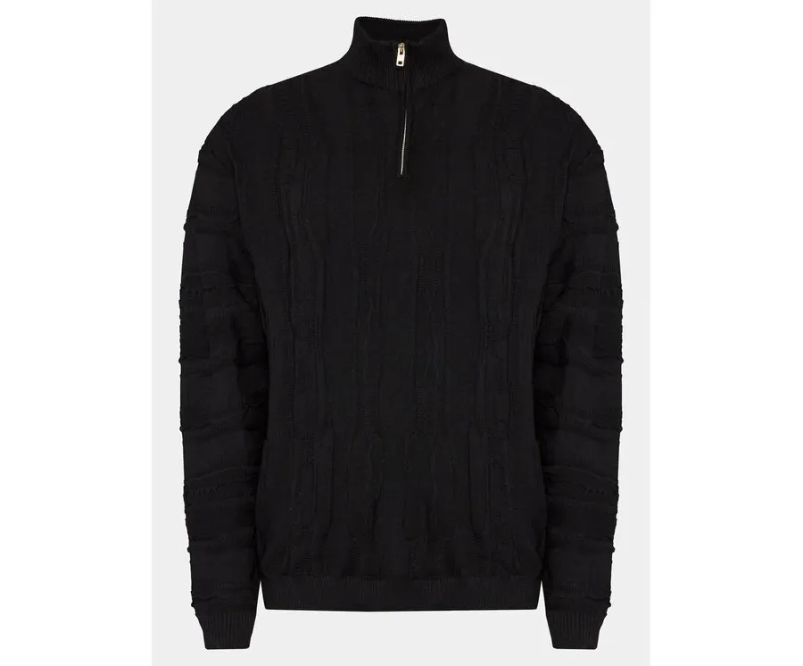 obrazek 1 Redefined Rebel Sweter Santino 222072 Czarny Regular Fit