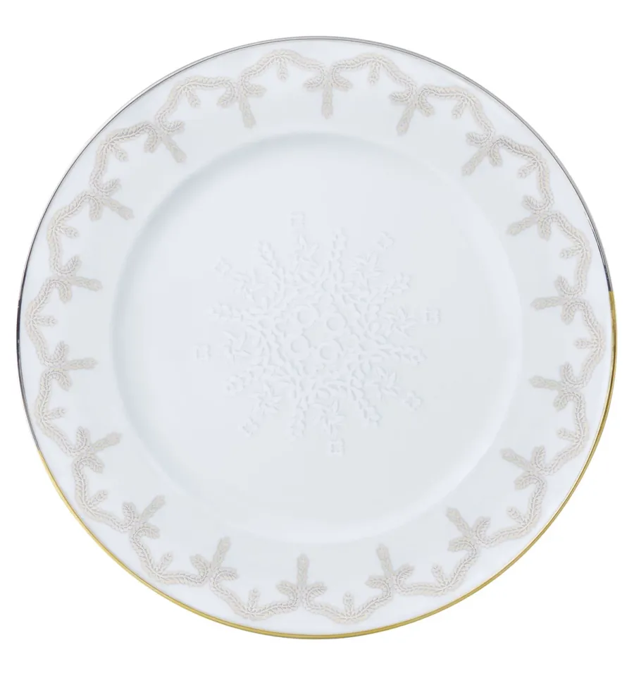 obrazek 1 Talerz obiadowy z porcelany Paseo z reliefowym roślinnym ornamentem - Vista Alegre