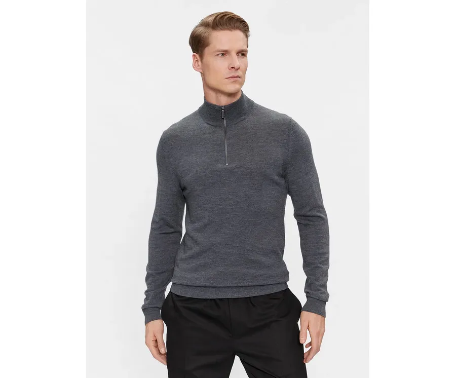 obrazek 1 Calvin Klein Sweter K10K110421 Szary Regular Fit