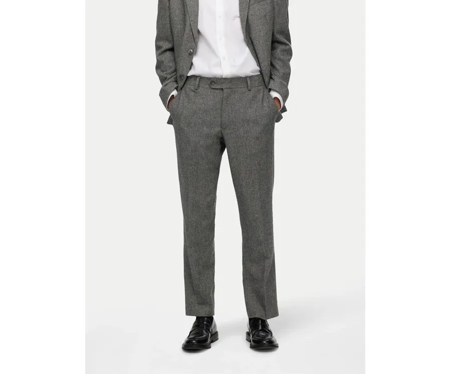 obrazek 1 Selected Homme Spodnie materiałowe 16094333 Szary Slim Fit