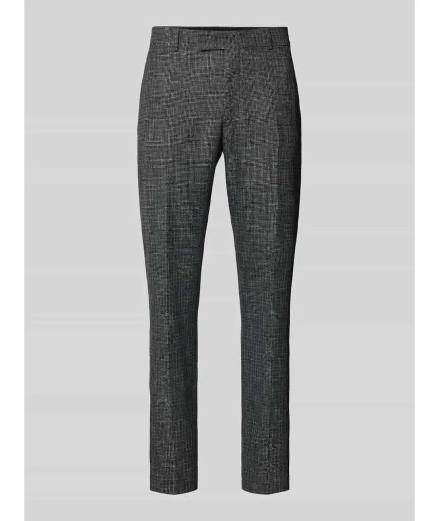 obrazek 1 Spodnie do garnituru o kroju tapered fit w kant model ‘Melwin’