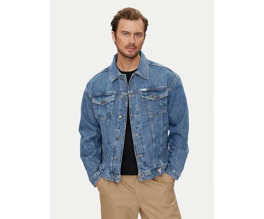 obrazek 1 Guess Jeans Kurtka jeansowa M4YN38 D5DO2 Niebieski Regular Fit