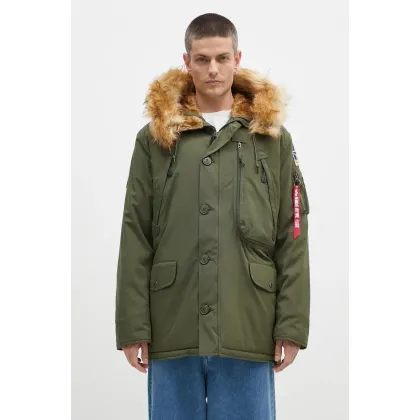 Zdjęcie Alpha Industries kurtka Polar Jacket męska kolor zielony zimowa 123144.257