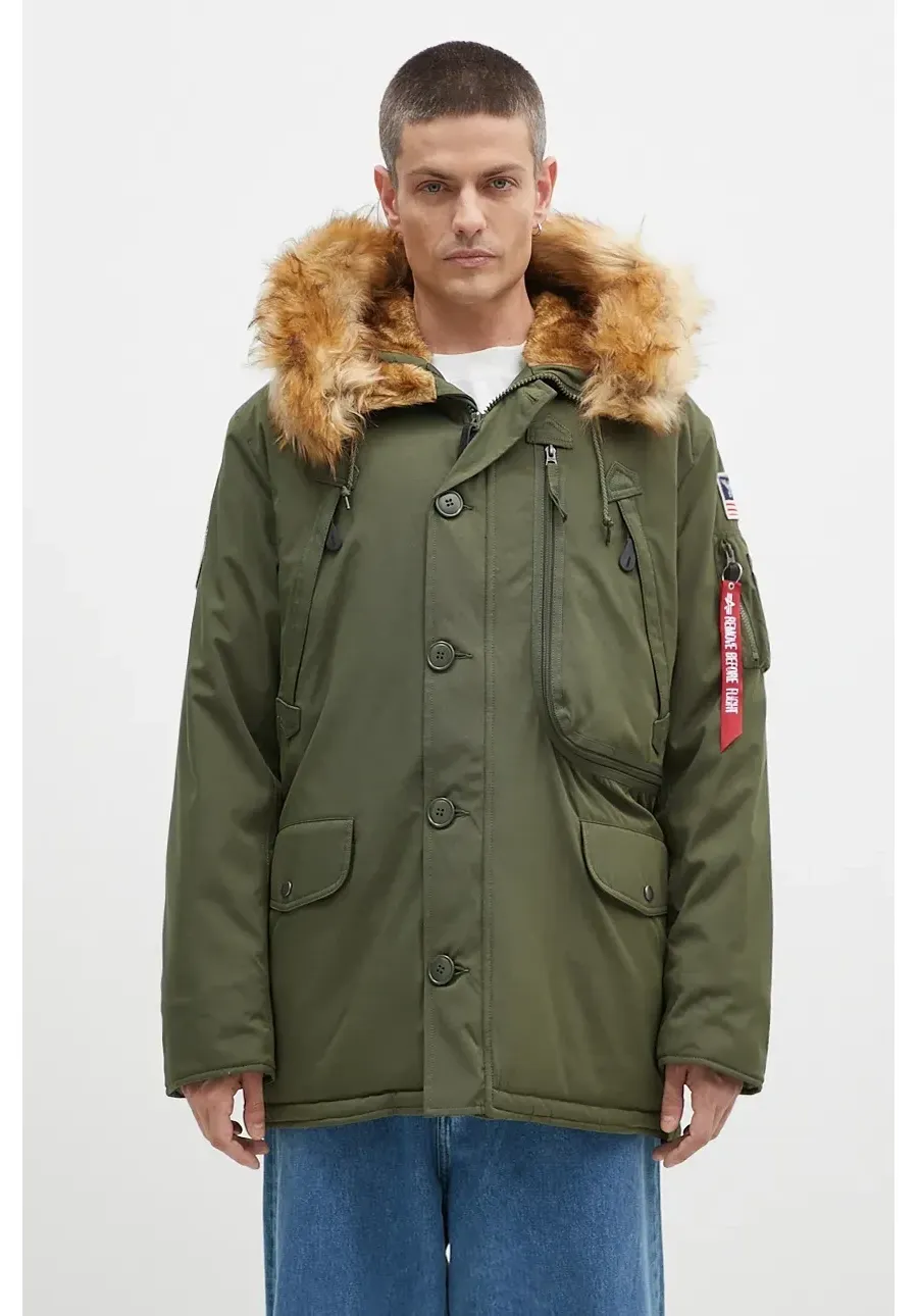 obrazek 1 Alpha Industries kurtka Polar Jacket męska kolor zielony zimowa 123144.257