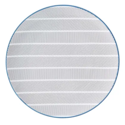 Zdjęcie Porcelanowy talerz na chleb i masło z kolekcji Orquestra ze złożonym geometrycznym zdobieniem - Vista Alegre