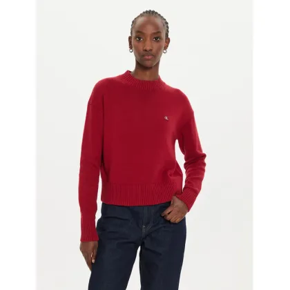 Zdjęcie Calvin Klein Jeans Sweter Embro Badge J20J222987 Czerwony Regular Fit