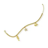 Picture Prestigious bracelet 925 silver bracelet, 18-carat gold-plated, white zircons Length 18 cm + extension 3 cm