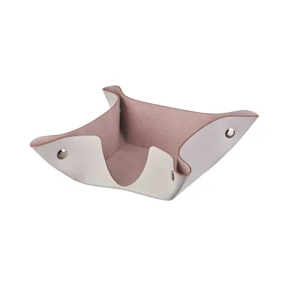 Zdjęcie Pojemnik na bloczek papieru 10х10хH4 cm wykonany ze skóry