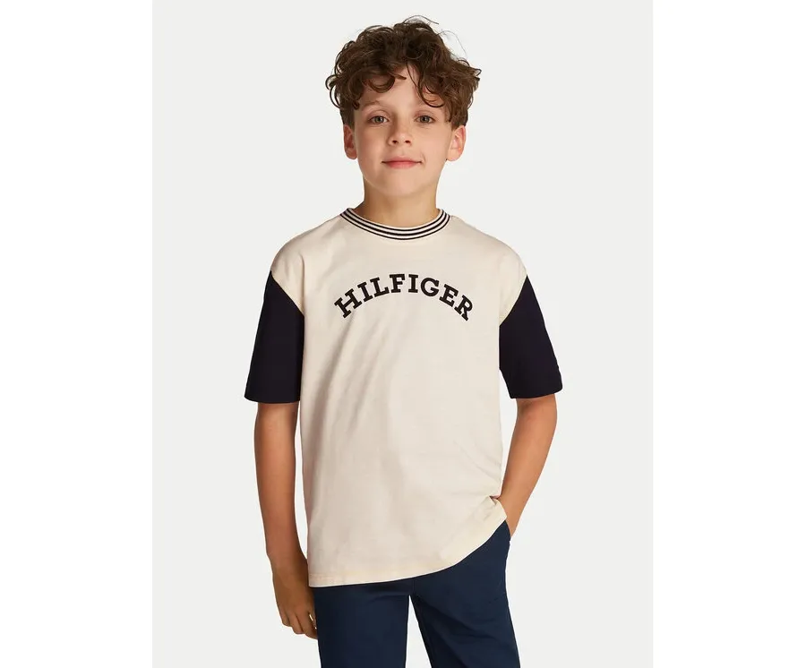 obrazek 1 Tommy Hilfiger T-Shirt Monotype Graphic KB0KB09360 Beżowy Regular Fit