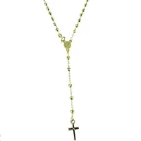 Zdjęcie Luksusowy łańcuszek różańca cm.45 z fasetowanymi koralikami