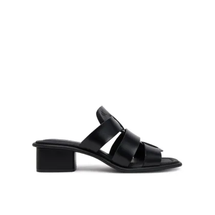 Zdjęcie Calvin Klein Jeans Klapki Heel Square Mg Lth YW0YW01702 Czarny