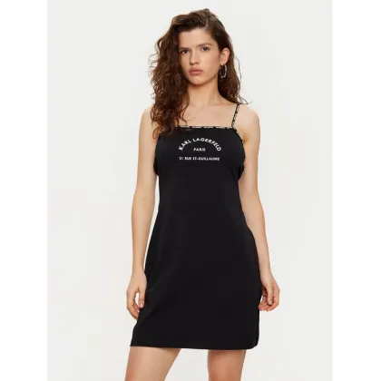 Zdjęcie KARL LAGERFELD Koszula nocna A1W46081 Czarny Regular Fit