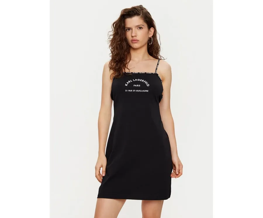 obrazek 1 KARL LAGERFELD Koszula nocna A1W46081 Czarny Regular Fit