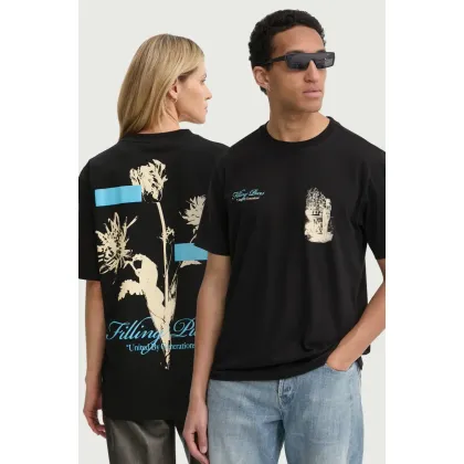Zdjęcie Filling Pieces t-shirt bawełniany kolor czarny z nadrukiem 74499851861