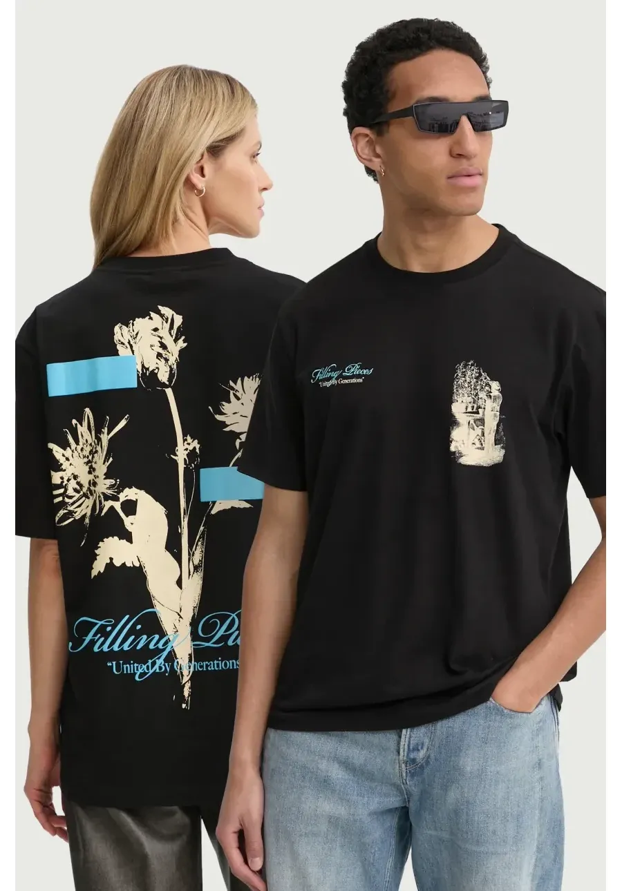 obrazek 1 Filling Pieces t-shirt bawełniany kolor czarny z nadrukiem 74499851861