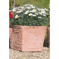 Picture Decorative flower pot made of clay - Fornace Masini