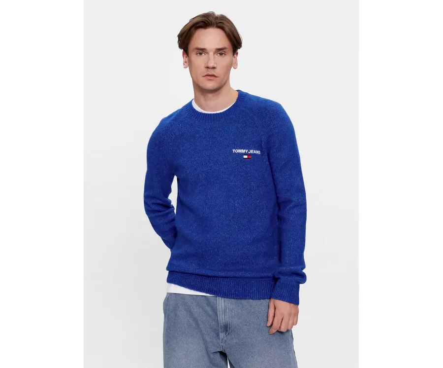 obrazek 1 Tommy Jeans Sweter DM0DM17756 Niebieski Regular Fit