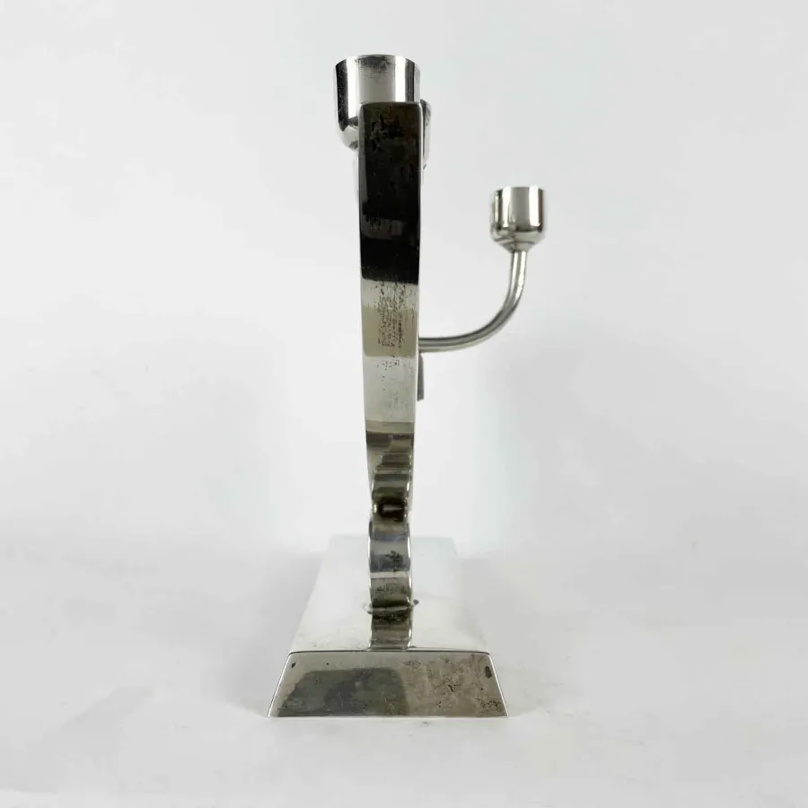 obrazek 4 Designerska lampa chanukowa w stylu Art Deco z początku XX wieku Menora, Polska, około 1920 roku